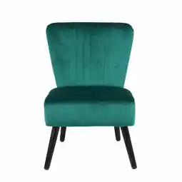 Tesco Emerald Crushed Velvet Shell Accent Chair offer