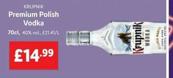 Lidl Krupnik Premium Polish Vodka offer