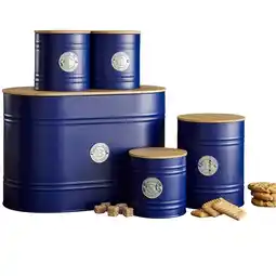 Tesco Navy Scandinavian 5 Piece Kitchen Canister Set offer