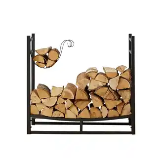 Tesco Black Indoor Firewood Log Rack With Hooks offer