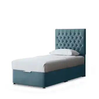 Tesco Seraphine Divan Bed with Upholstered Headboard - Two Drawers - Blue - Small Single offer