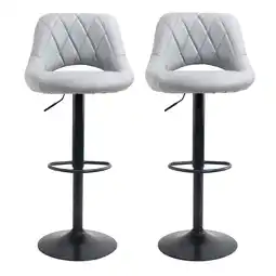 Tesco Set of Two LJB Grey Faux Leather Bar Stools offer