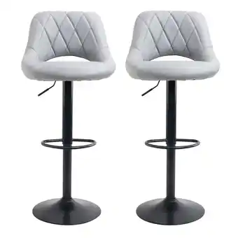 Tesco Set of Two LJB Grey Faux Leather Bar Stools offer