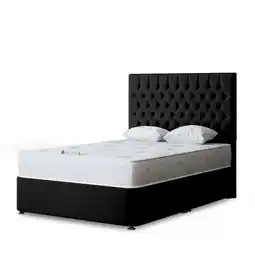 Tesco Seraphine Divan Bed with Upholstered Headboard - Two Drawers - Black - Super King offer