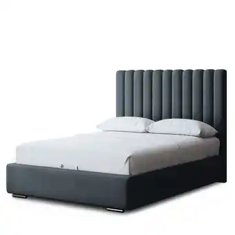 Tesco Evangeline Divan Bed with Upholstered Headboard - Grey (Steel) - Super King / 6ft offer