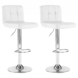 Tesco Set of Two Cuban White Faux Leather Bar Stool offer