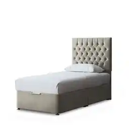 Tesco Seraphine Divan Bed with Upholstered Headboard - Two Drawers - Beige - Small Single offer