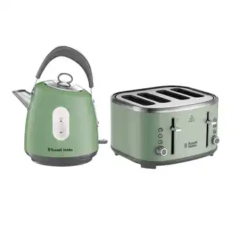 Tesco Russell Hobbs Stylevia Kettle & Toaster - Sage Green offer