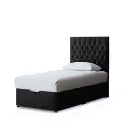 Tesco Seraphine Divan Bed with Upholstered Headboard - Two Drawers - Black - Small Single offer