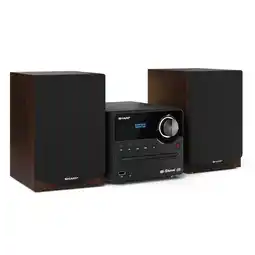 Tesco SHARP Micro Hi-Fi Sound System Stereo - Brown offer