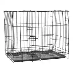 Tesco Living and Home Wire Dog Crate with 2 Doors and Tray, 70x50x60cm offer