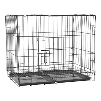 Tesco Living and Home Wire Dog Crate with 2 Doors and Tray, 70x50x60cm offer