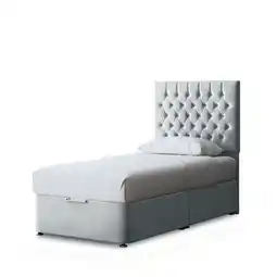 Tesco Seraphine Divan Bed with Upholstered Headboard - Silver - Single offer