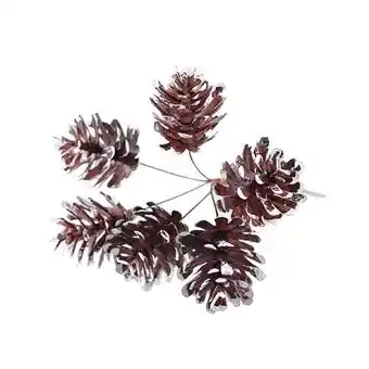 Tesco Natural with White Glitter Pinecone Bunch Artificial Plant Decoration offer