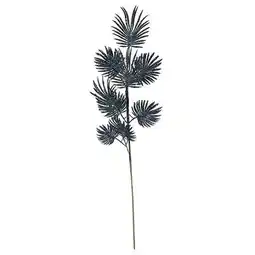 Tesco Navy Blue Glitter Feather Leaf Stem Artificial Foliage Decoration 72cm offer