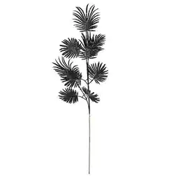 Tesco Black Glitter Feather Leaf Stem Artificial Foliage Decoration 71cm offer