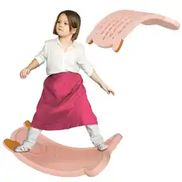 Tesco AIYAPLAY Balance Board for Kids Balance Training & Sensory Play, Pink offer