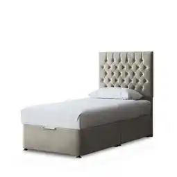 Tesco Seraphine Divan Bed with Upholstered Headboard - Beige - Single offer