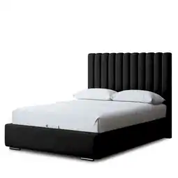 Tesco Evangeline Divan Bed with Upholstered Headboard - Black - Super King / 6ft offer