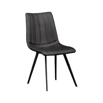 Tesco Izena Leather Dining Chair with Armless Back and Swooping Back Legs Set of 2 - Grey offer