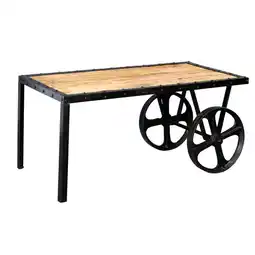 Tesco Herica Industrial Vintage Mintis Cart Coffee Table offer