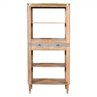 Tesco Alaina Acacia Wood 2 Drawers Open Bookcase offer