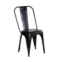 Tesco Metal Chair Black Herica Industrial Vintage Mintis Pair offer