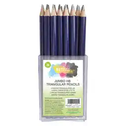 Tesco Artiste Triangular HB Pencils, Grey, Tub of 36, Jumbo offer