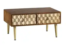 Tesco Camille Retro Coffee Table with 2 Drawers offer