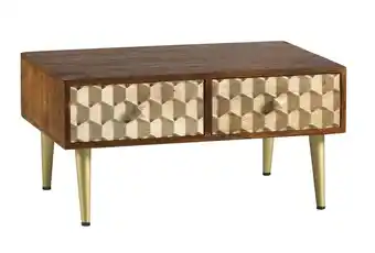 Tesco Camille Retro Coffee Table with 2 Drawers offer