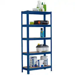 Tesco 5 Tier Blue Garage Shelving Racking Blue offer