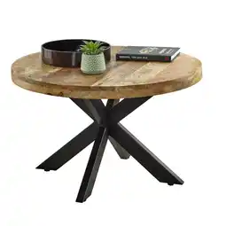 Tesco Valor Mango Wooden Round Coffee Table Spider Legs offer