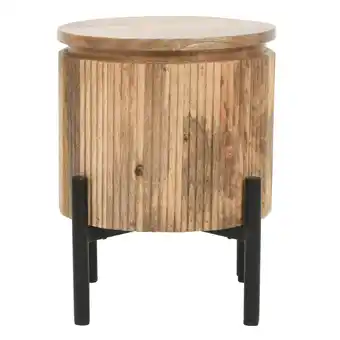 Tesco Niles Solid Wood Bedside Table with Metal Legs offer