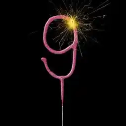 Tesco Pink Number 9 Non Hand Held Sparkler 17cm offer