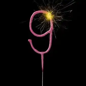 Tesco Pink Number 9 Non Hand Held Sparkler 17cm offer