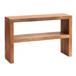 Tesco Logan Light Mango Console Table with Shelf offer