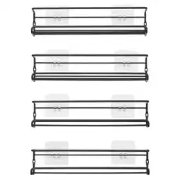 Tesco Living and Home Set of 4 Wall-Mounted Metal Wire Spice Racks offer