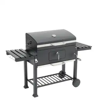 Tesco Living and Home Outdoor Charcoal Grill with Side Table BBQ Patio offer