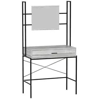 Tesco Vida Designs Brooklyn 1 Drawer Dressing Table With Mirror Vanity Makeup Desk, Grey offer