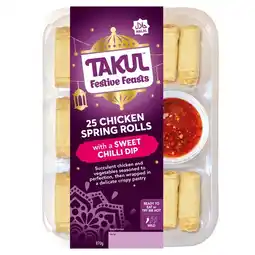 Tesco Takul Festive Feasts Chicken Spring Rolls 870g offer