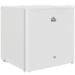 Tesco HOMCOM 46L Counter Top Fridge Mini Fridge with Lock Chiller Box Cream offer