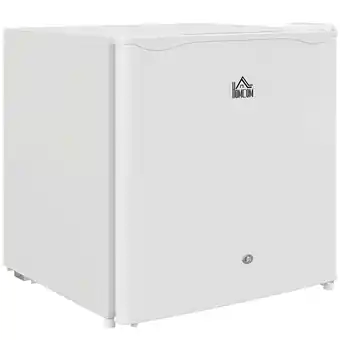 Tesco HOMCOM 46L Counter Top Fridge Mini Fridge with Lock Chiller Box Cream offer