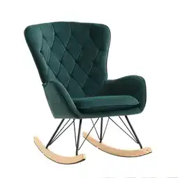 Tesco Living and Home Modern Upholstered Rocking Chair - Green offer