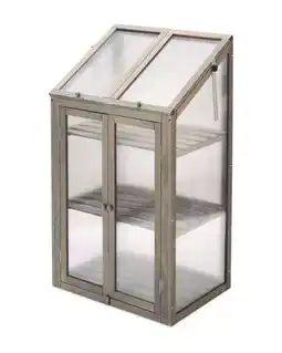 Aldi Wooden Mini Greenhouse Grey offer