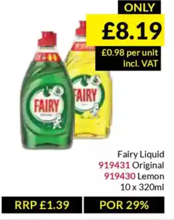 Musgrave MarketPlace Fairy Liquid offer