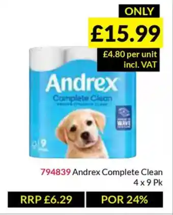 Musgrave MarketPlace Andrex Complete Clean offer