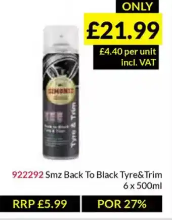 Musgrave MarketPlace Smz Back To Black Tyre&Trim offer