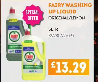 Bestway FAIRY Washing up liquid original/lemon offer