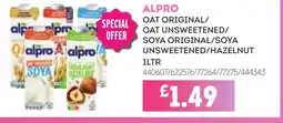 Bestway ALPRO Oat original/ oat unsweetened/ soya original/soya unsweetened/hazelnut offer