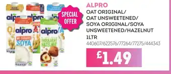 Bestway ALPRO Oat original/ oat unsweetened/ soya original/soya unsweetened/hazelnut offer